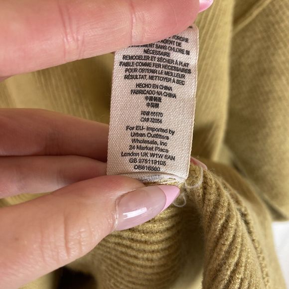 Free People M Softly Structured Knit Tunic Sweater Pullover Turtleneck Golden - Picture 6 of 8